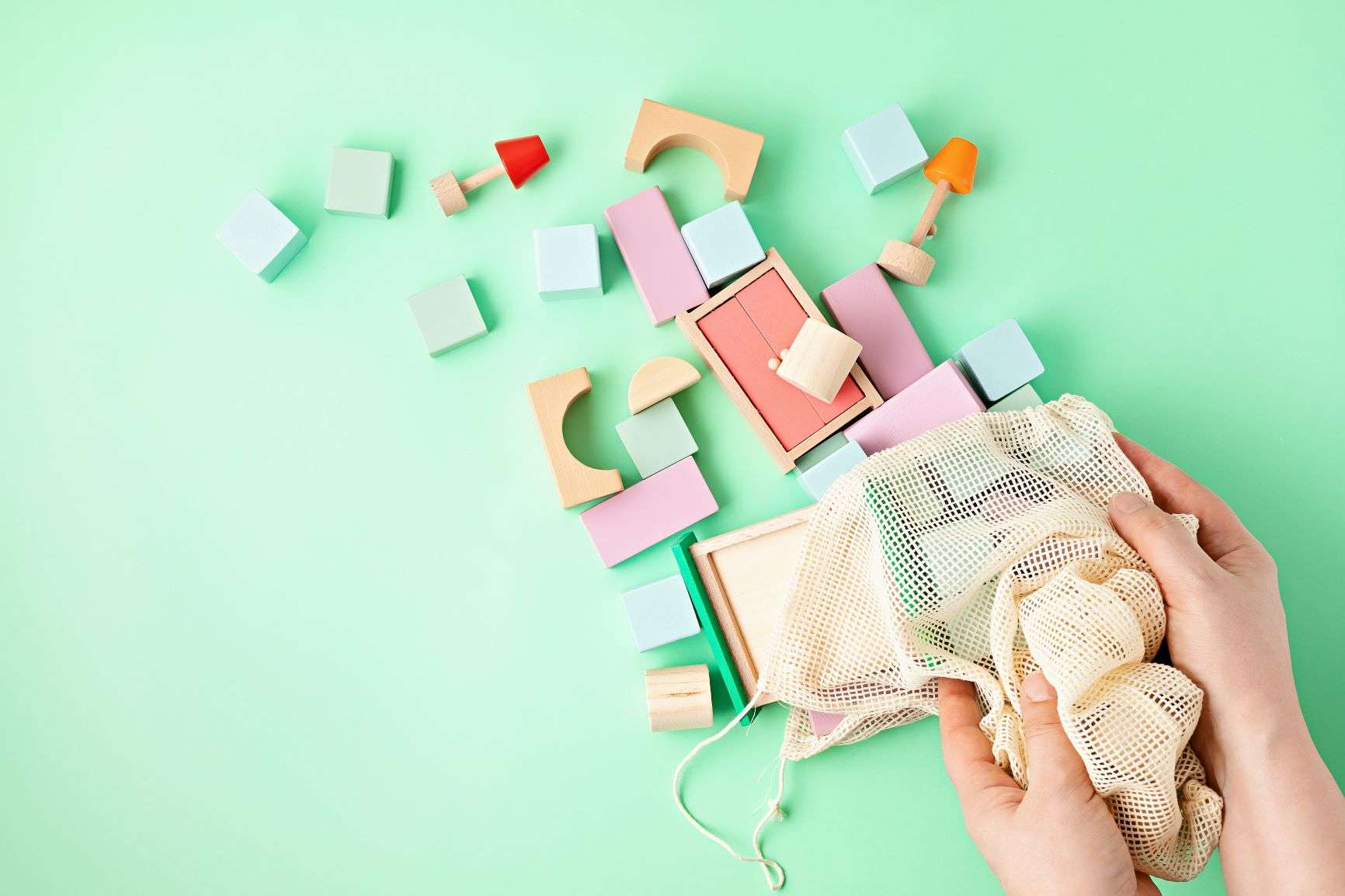 bolsa con objetos de juego heurístico