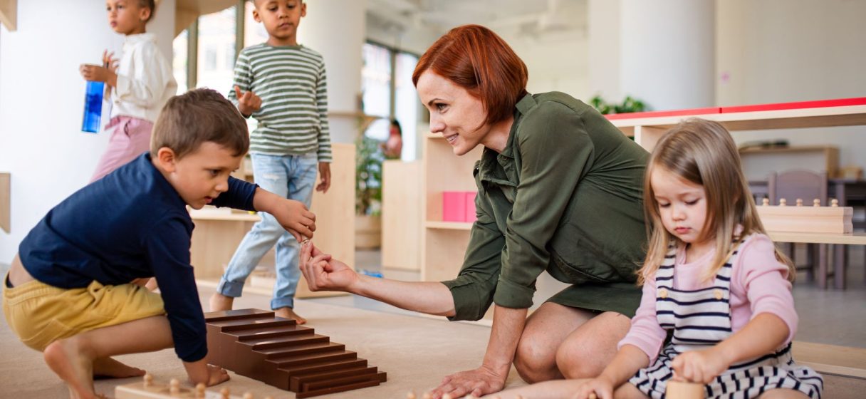 material montessori para la estimulación sensorial